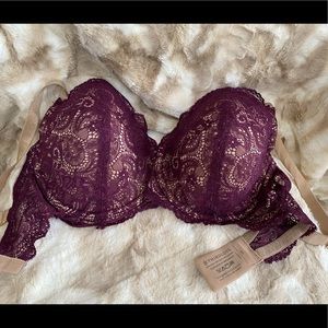 ThirdLove | 24/7 Lace Balconette Bra | Potent Plum | Size 34F(DDD)